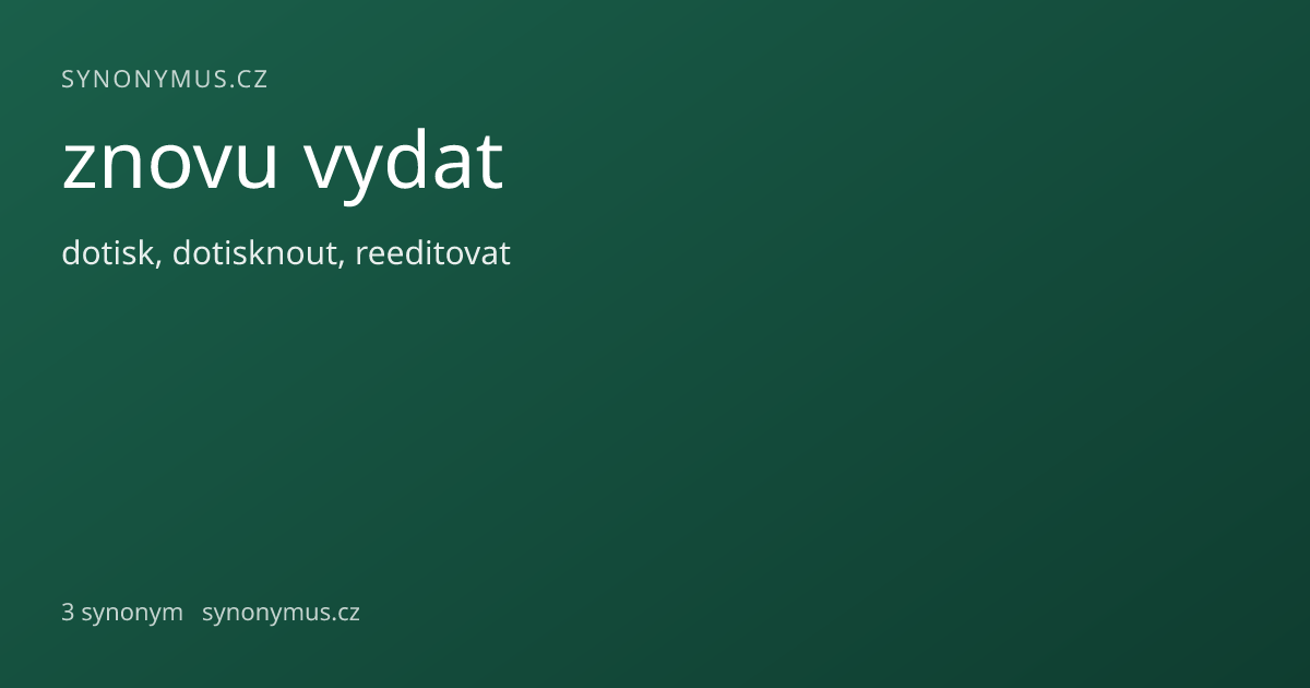 Náhled odkazu: znovu vydat