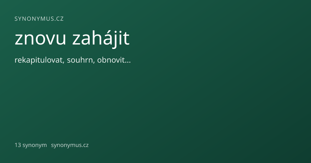 Náhled odkazu: znovu zahájit
