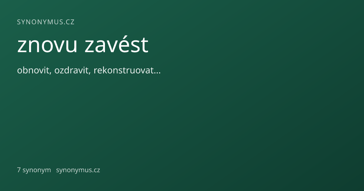 Náhled odkazu: znovu zavést