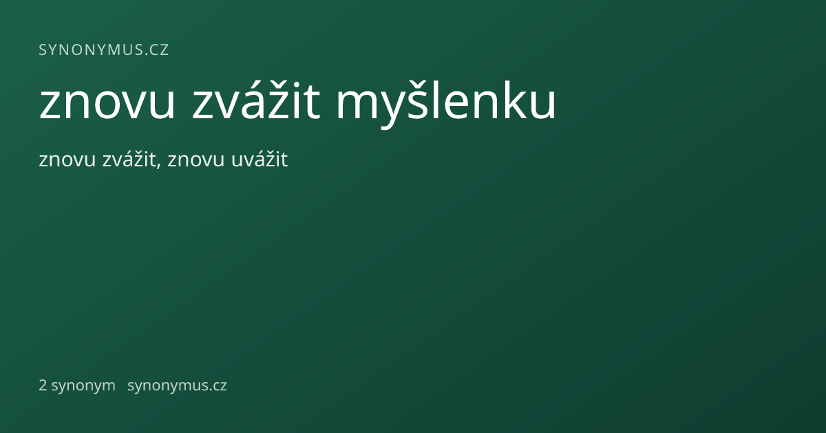 Náhled odkazu: znovu zvážit myšlenku