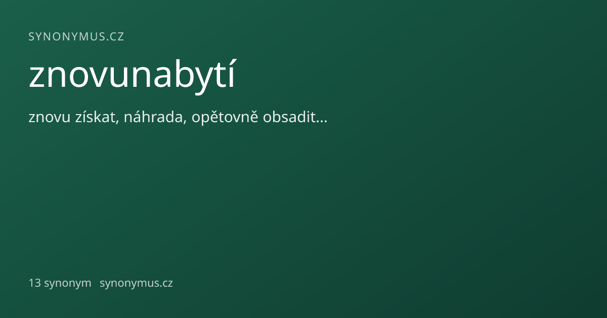 Náhled odkazu: znovunabytí