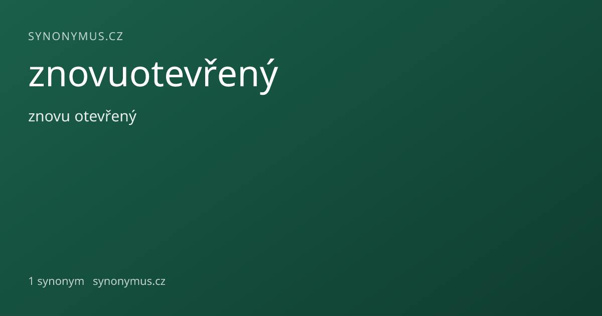 Náhled odkazu: znovuotevřený