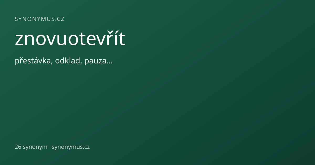 Náhled odkazu: znovuotevřít