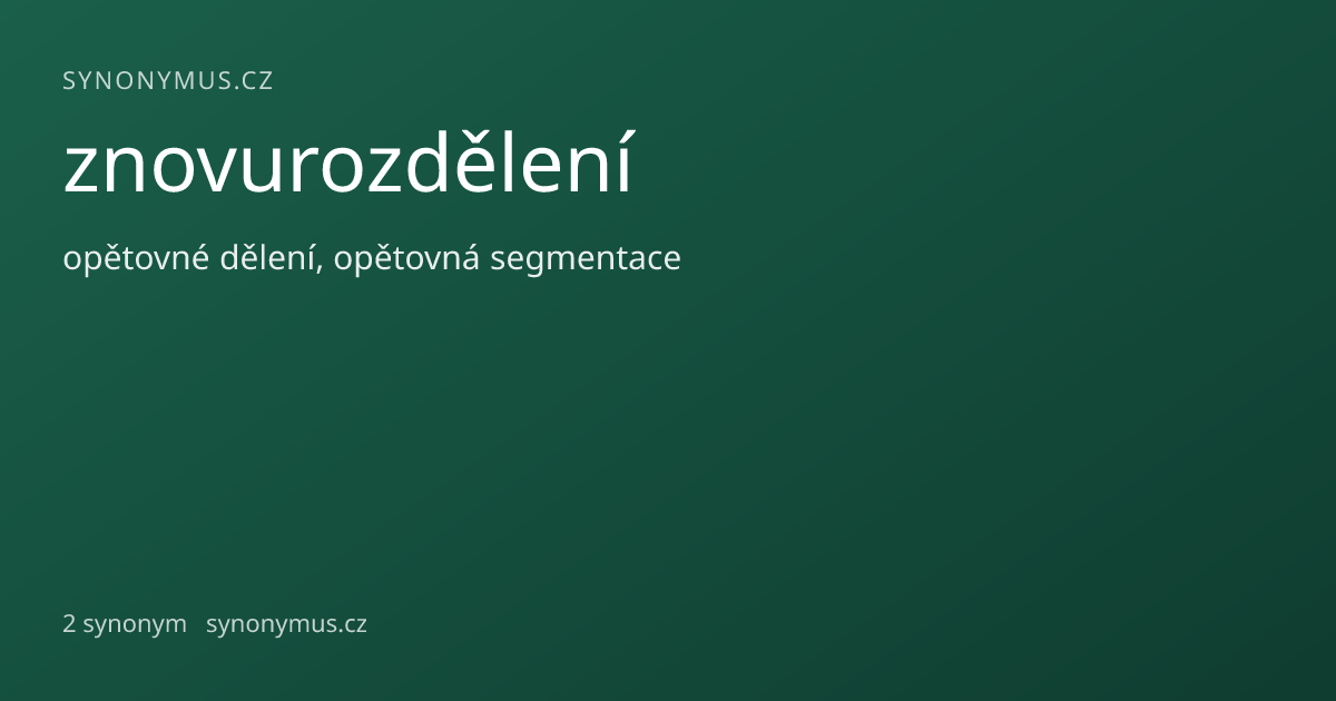 Náhled odkazu: znovurozdělení