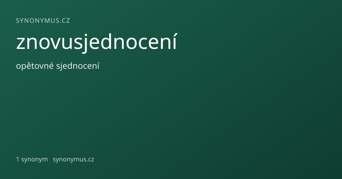Náhled odkazu: znovusjednocení