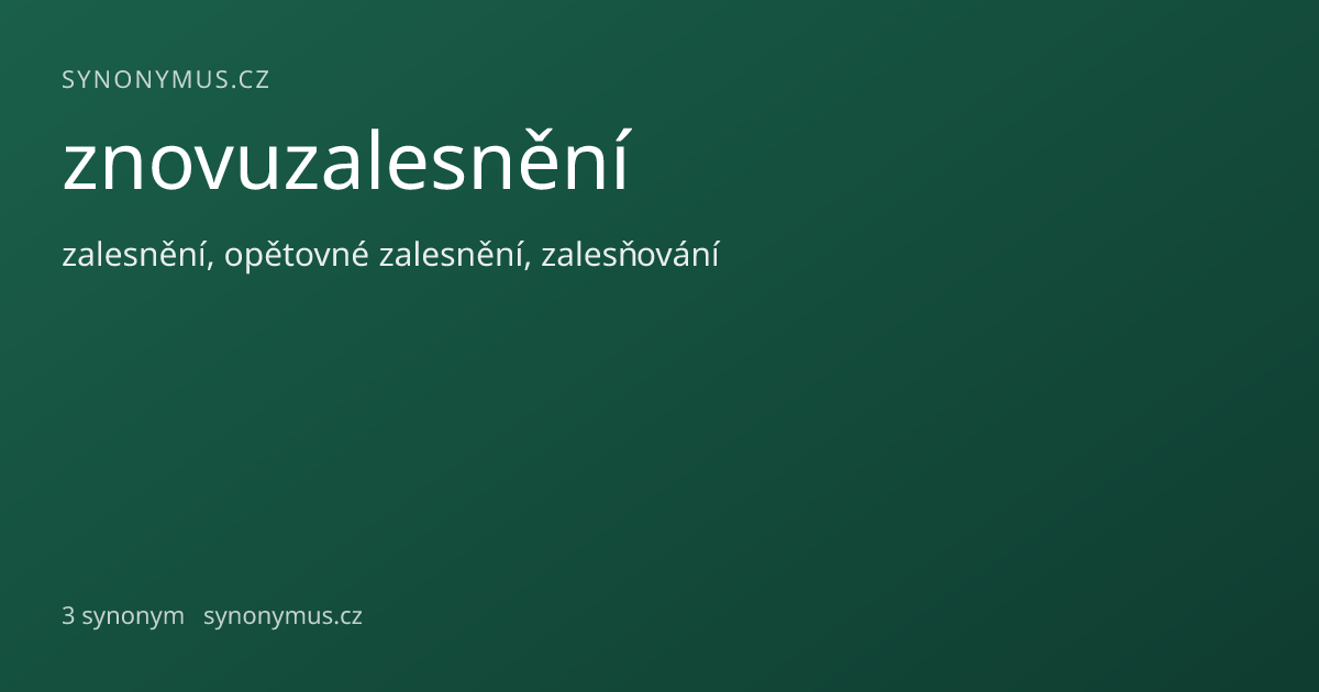 Náhled odkazu: znovuzalesnění