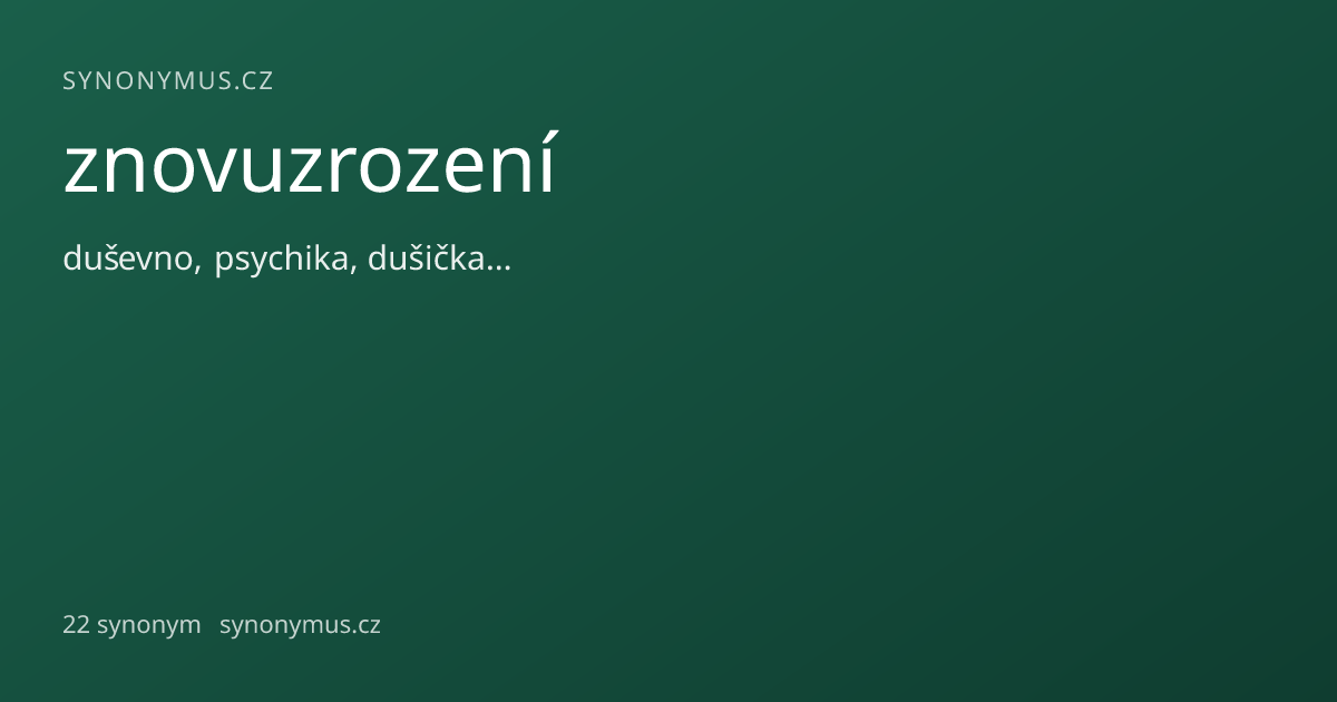 Náhled odkazu: znovuzrození