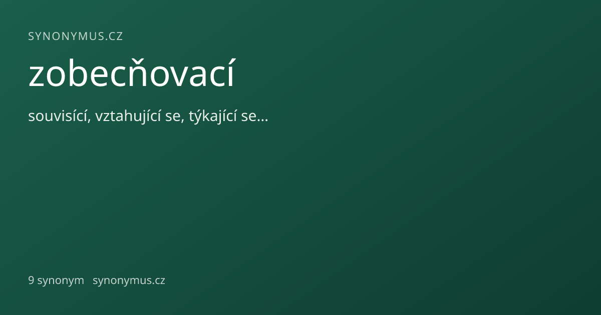 Náhled odkazu: zobecňovací