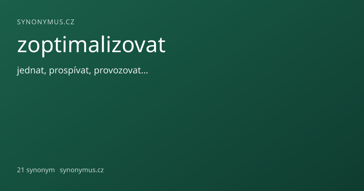 Náhled odkazu: zoptimalizovat