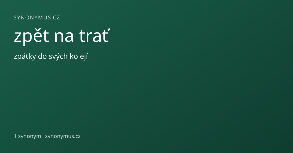 Náhled odkazu: zpět na trať