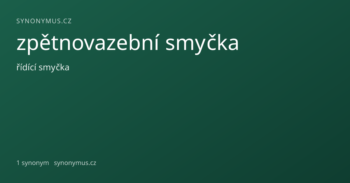 Náhled odkazu: zpětnovazební smyčka