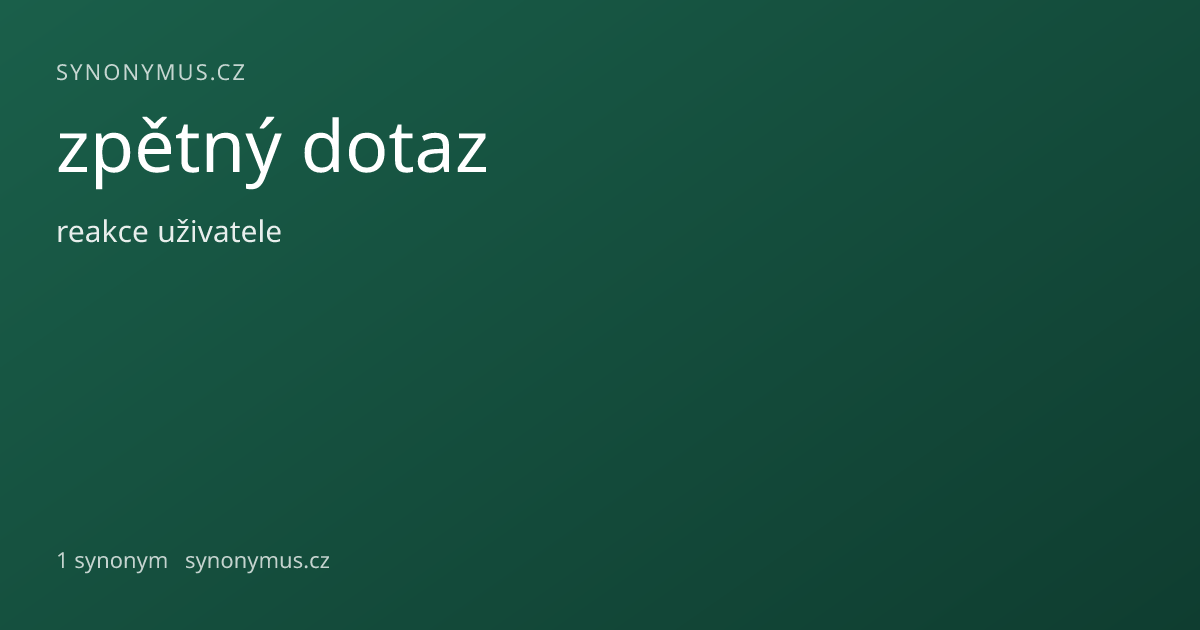 Náhled odkazu: zpětný dotaz