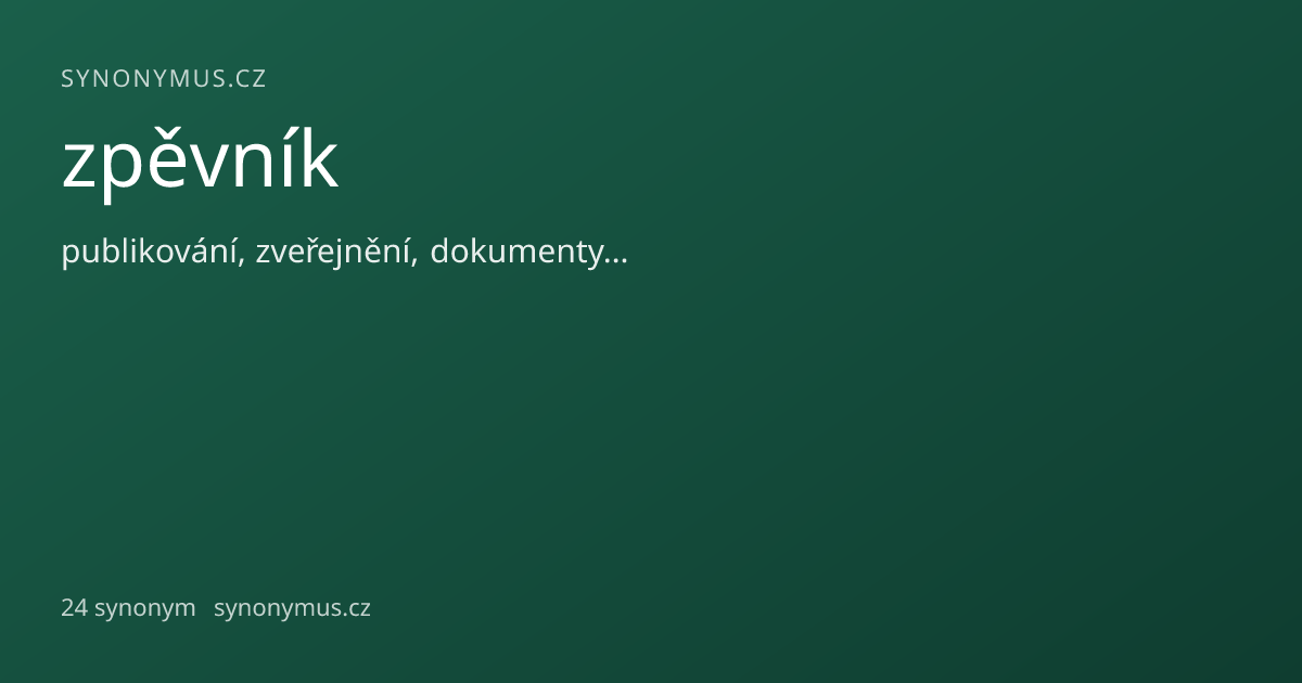 Náhled odkazu: zpěvník