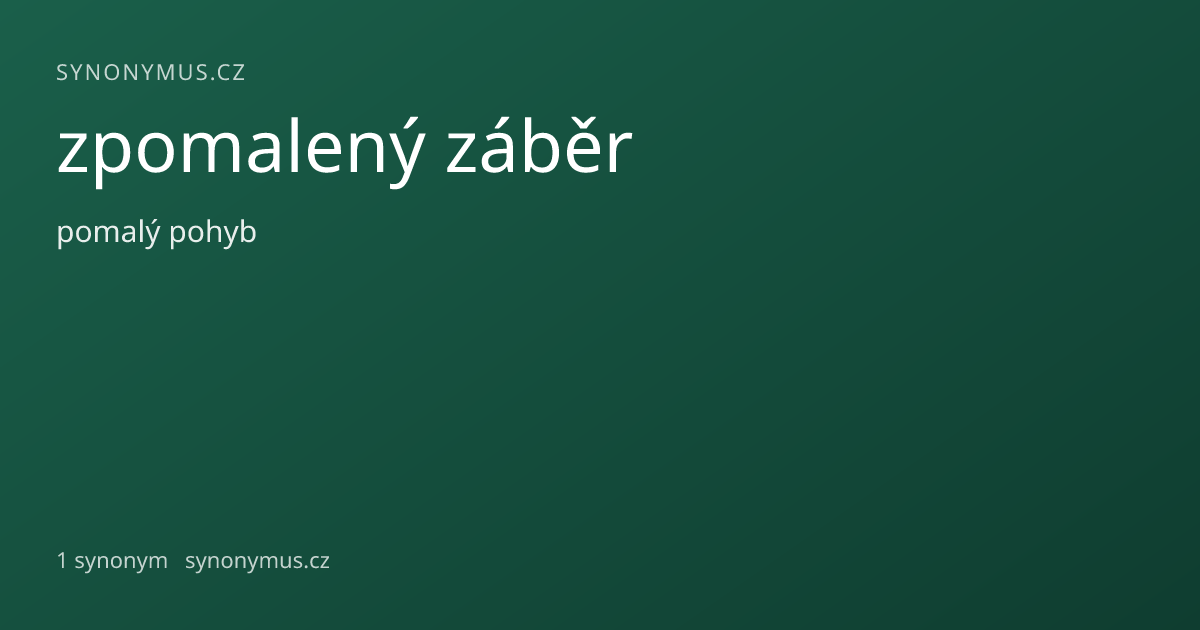 Náhled odkazu: zpomalený záběr