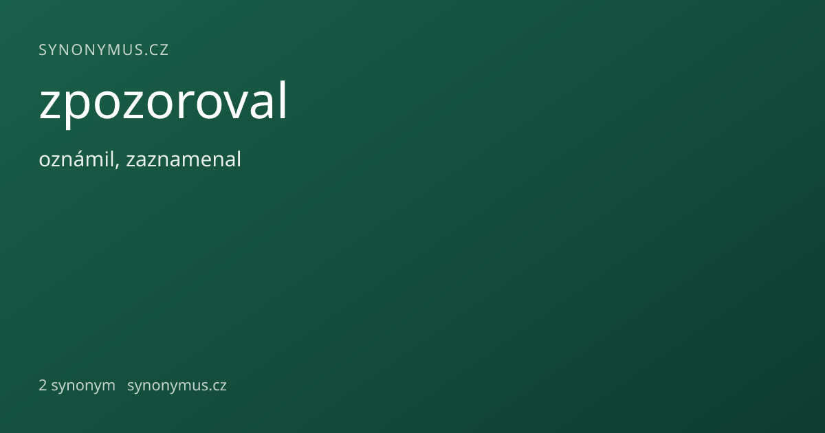 Náhled odkazu: zpozoroval