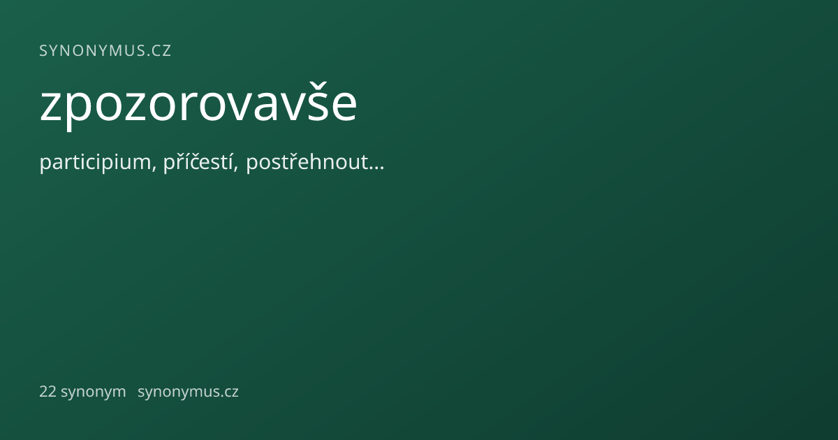 Náhled odkazu: zpozorovavše