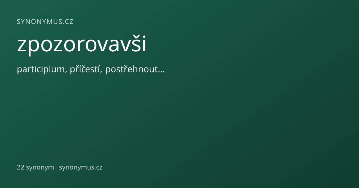 Náhled odkazu: zpozorovavši