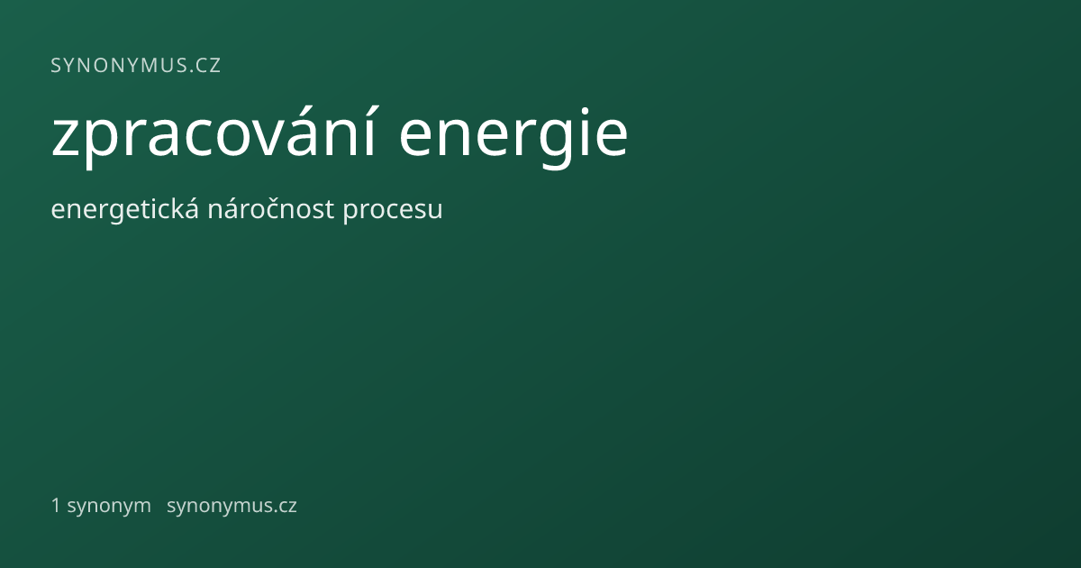 Náhled odkazu: zpracování energie