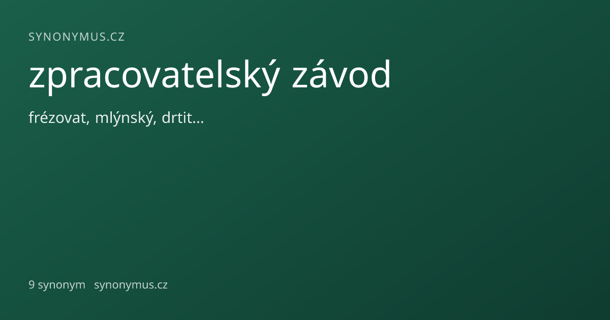 Náhled odkazu: zpracovatelský závod