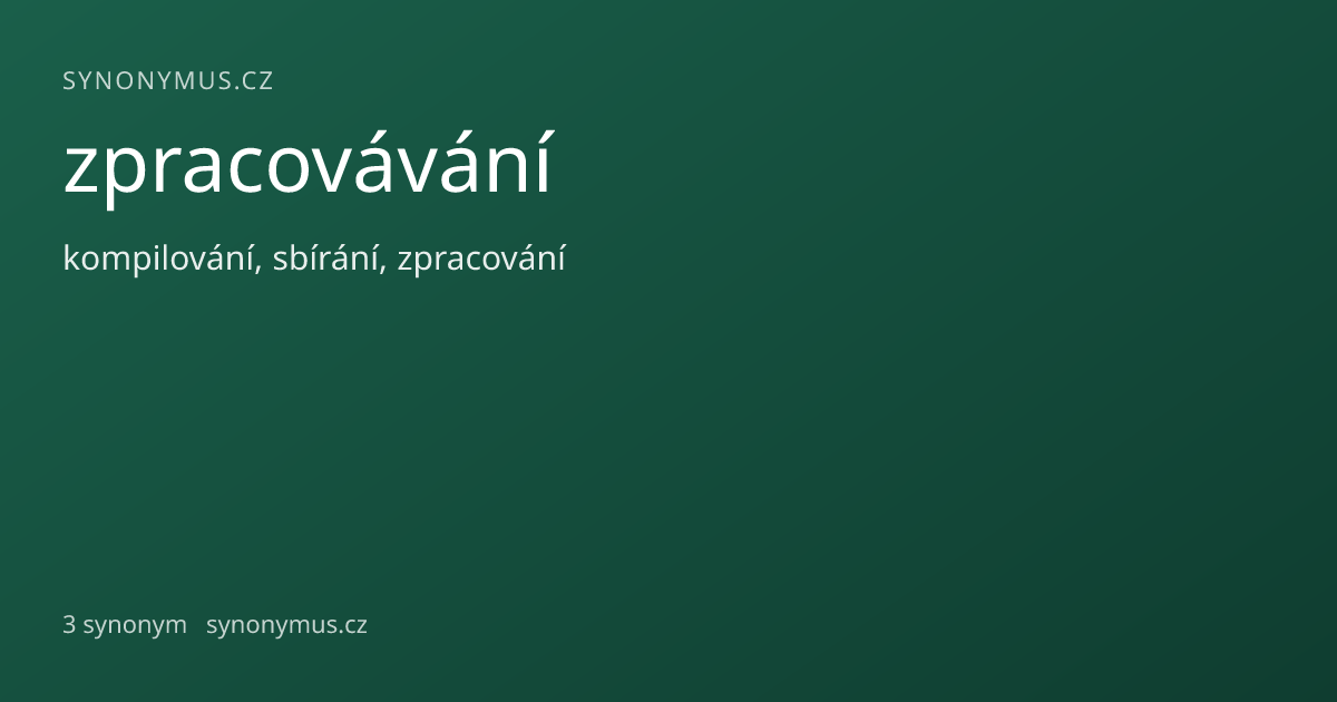 Náhled odkazu: zpracovávání