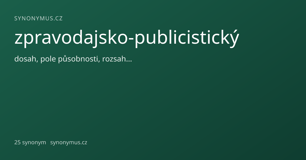 Náhled odkazu: zpravodajsko-publicistický