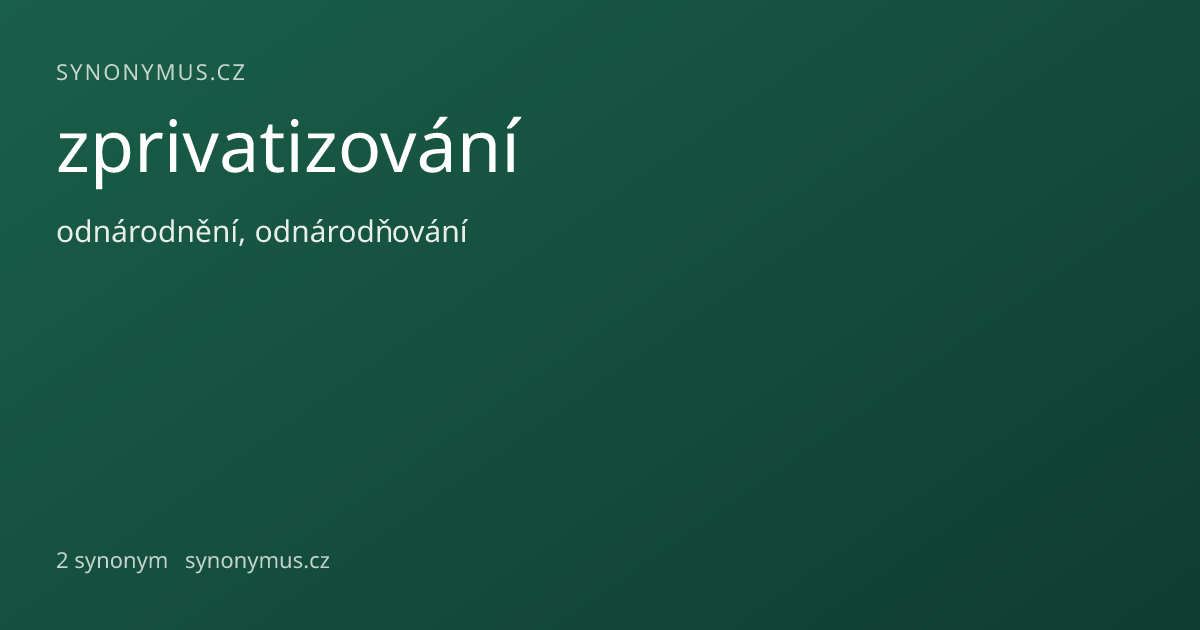 Náhled odkazu: zprivatizování