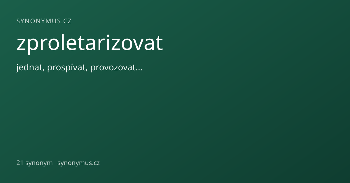 Náhled odkazu: zproletarizovat