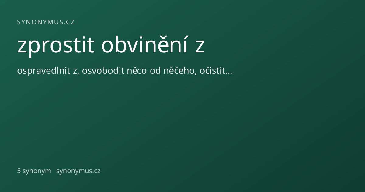 Náhled odkazu: zprostit obvinění z