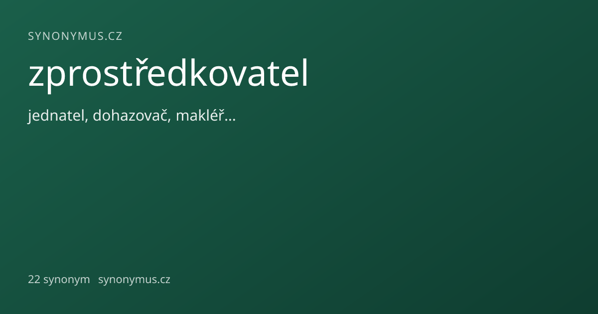 Náhled odkazu: zprostředkovatel
