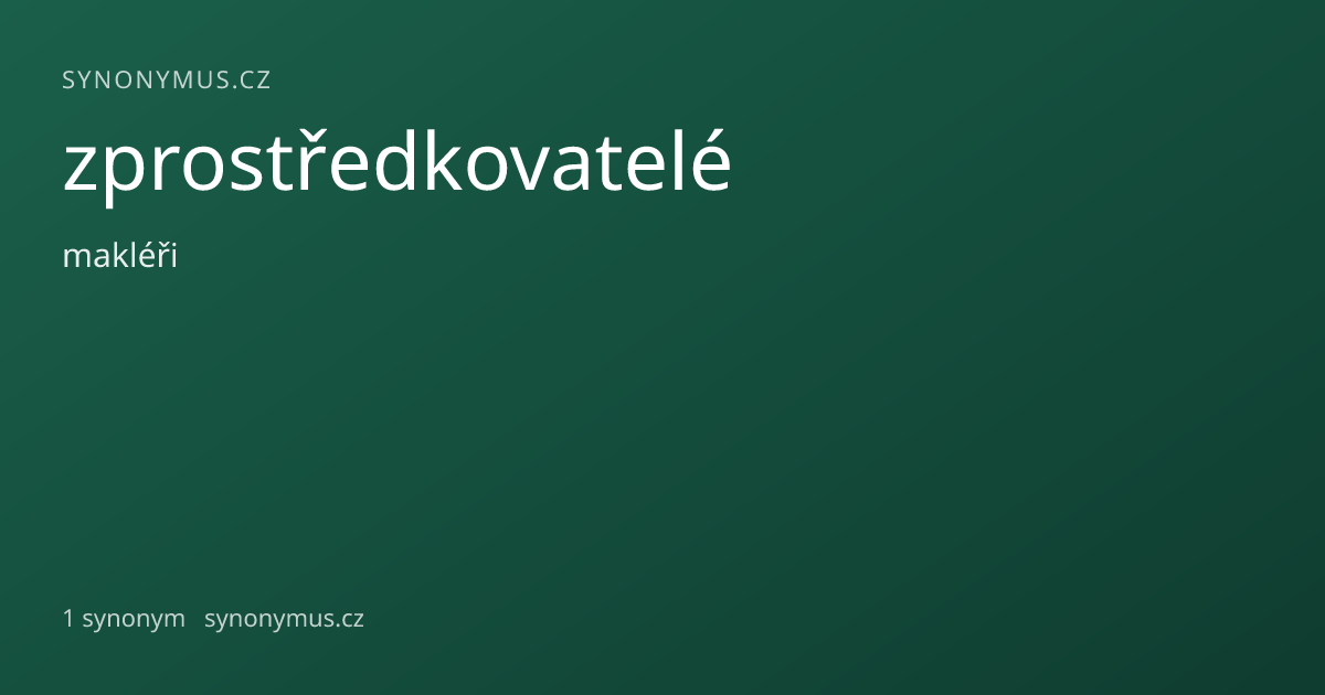Náhled odkazu: zprostředkovatelé