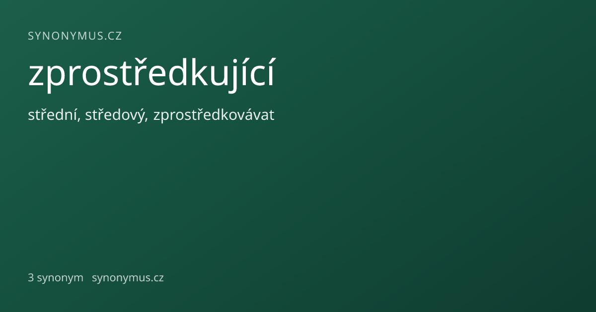 Náhled odkazu: zprostředkující