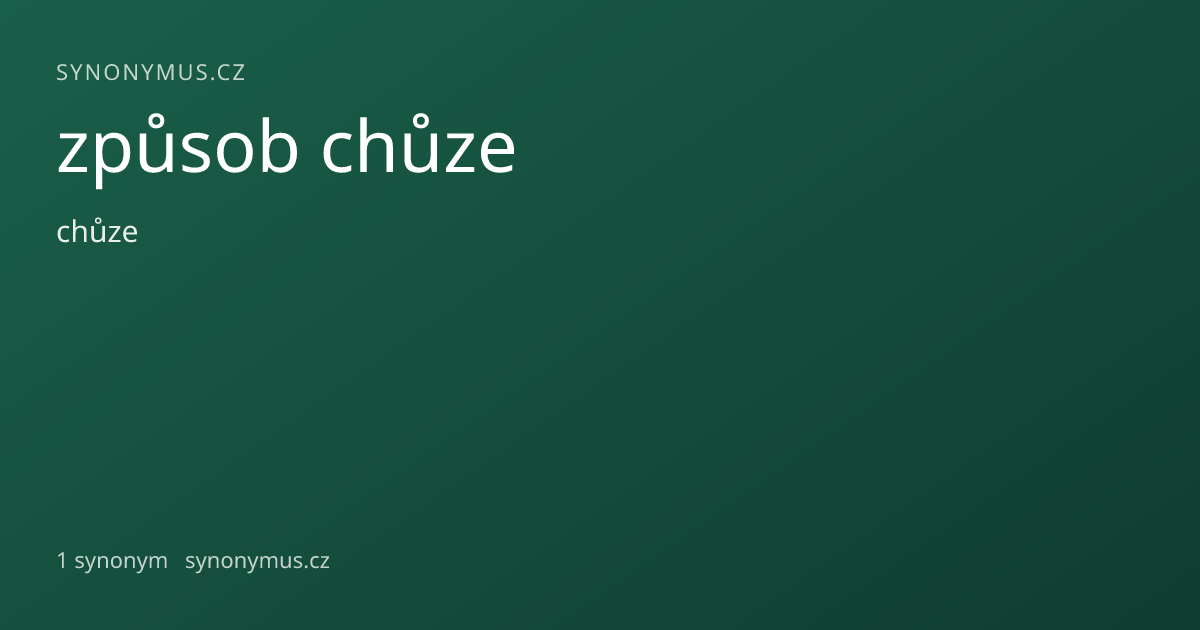 Náhled odkazu: způsob chůze