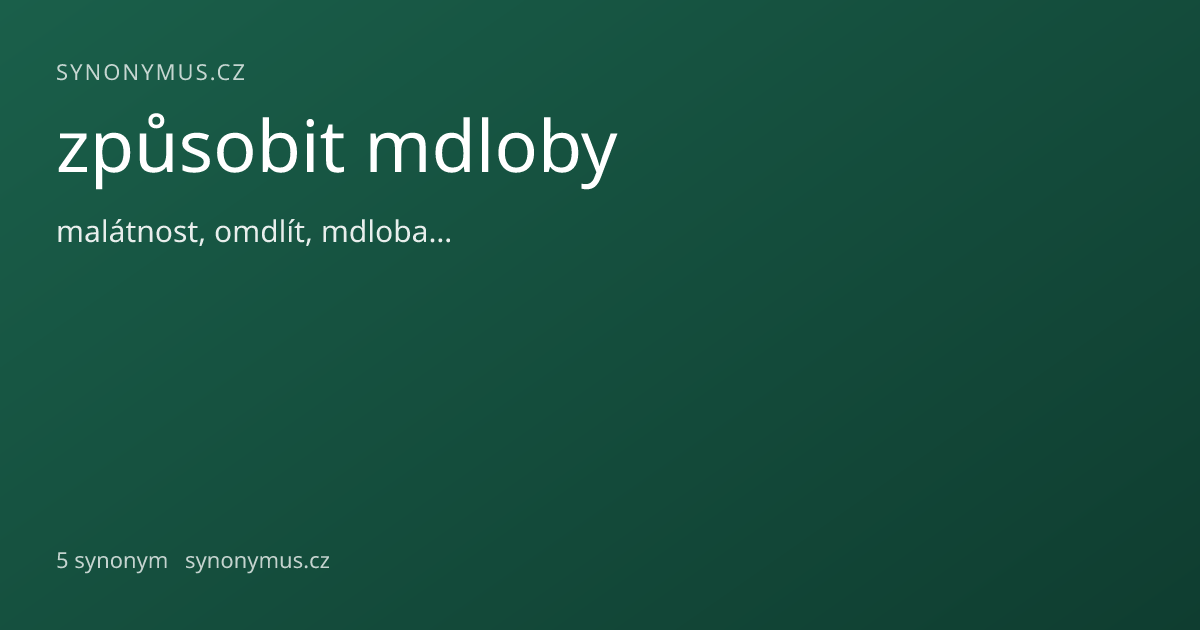 Náhled odkazu: způsobit mdloby