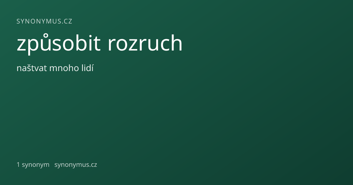 Náhled odkazu: způsobit rozruch