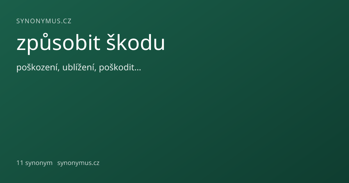Náhled odkazu: způsobit škodu