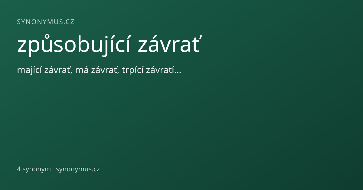 Náhled odkazu: způsobující závrať
