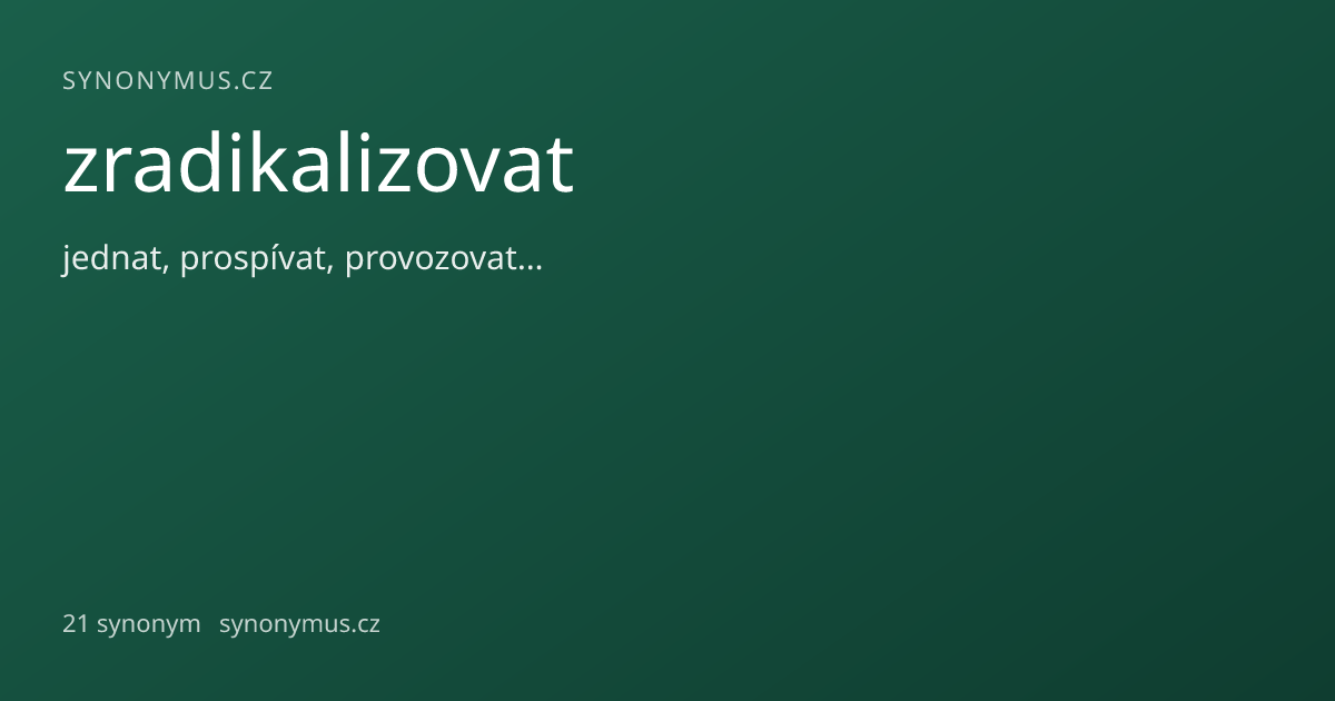 Náhled odkazu: zradikalizovat