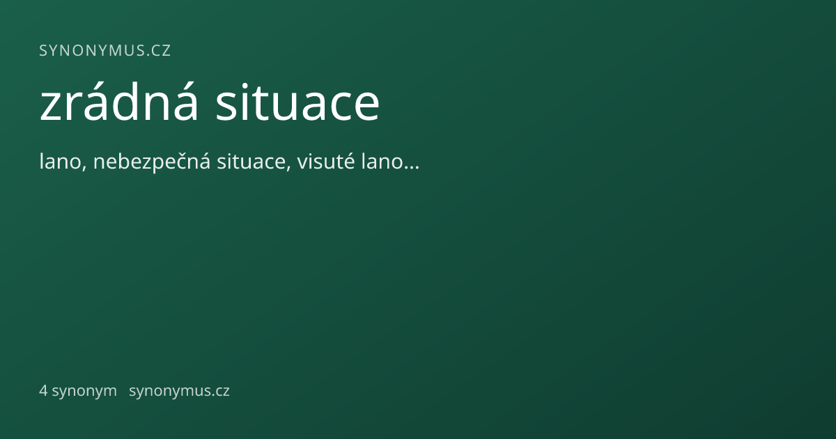 Náhled odkazu: zrádná situace