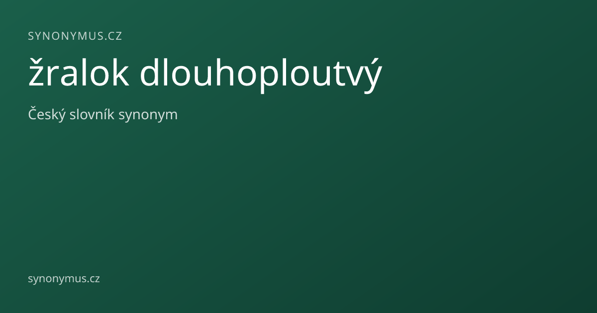 Náhled odkazu: žralok dlouhoploutvý