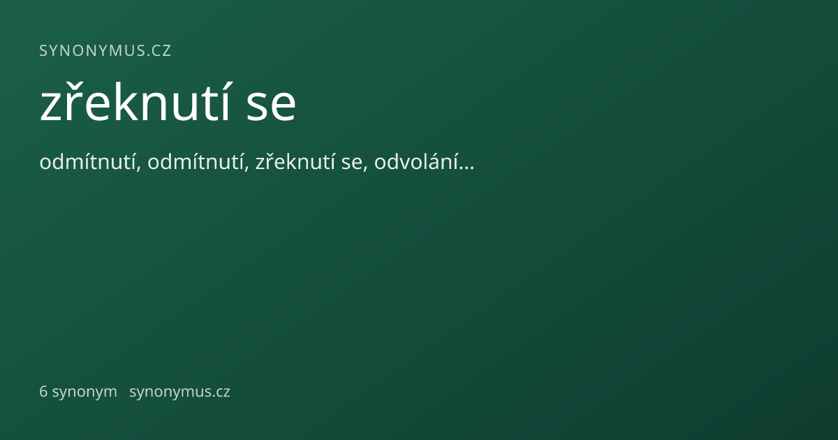 Náhled odkazu: zřeknutí se
