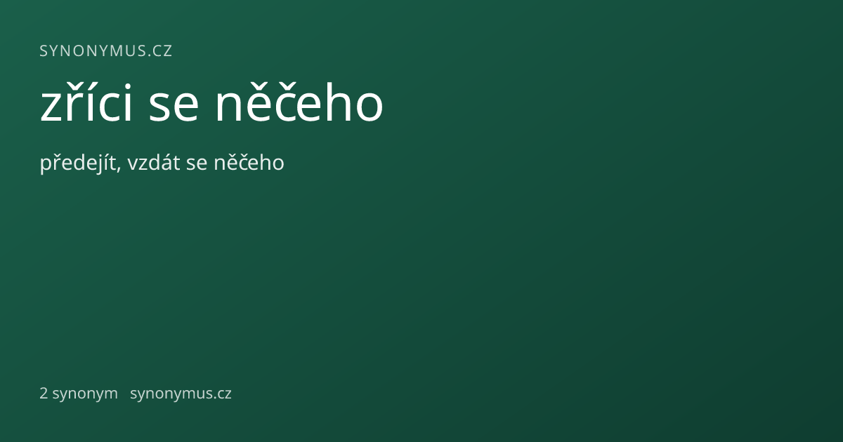 Náhled odkazu: zříci se něčeho