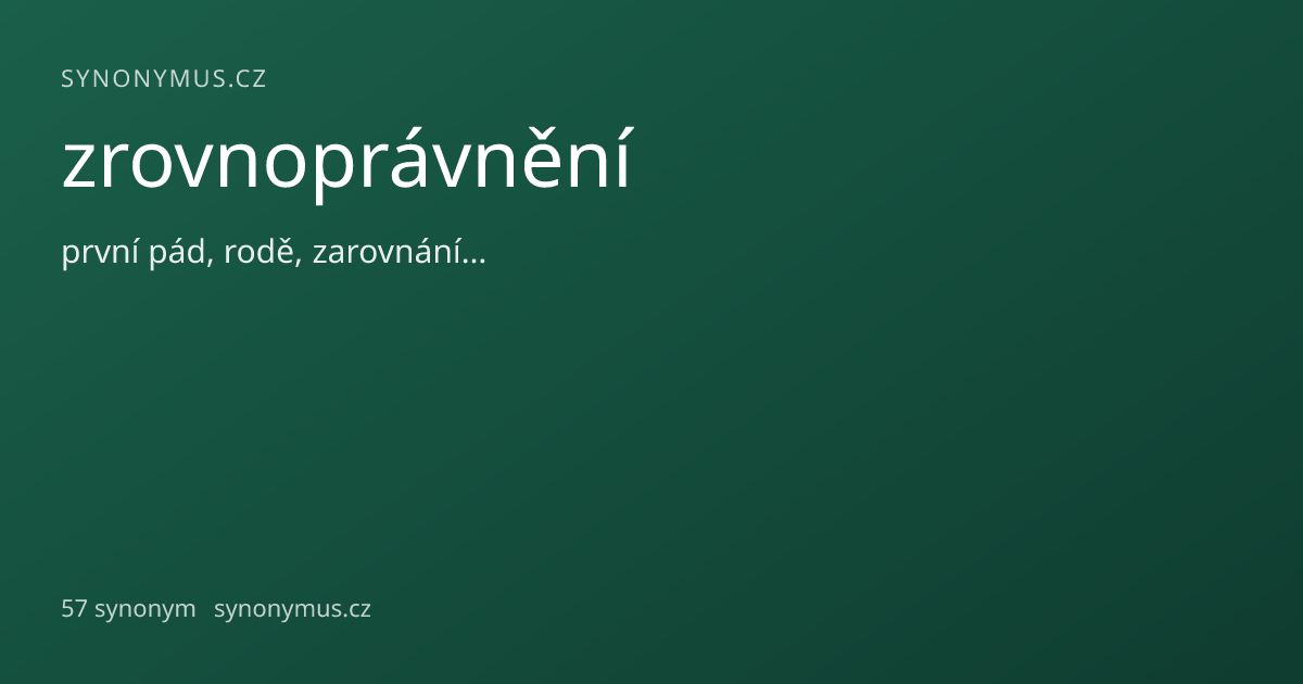 Náhled odkazu: zrovnoprávnění