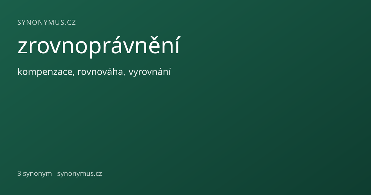 Náhled odkazu: zrovnoprávnění