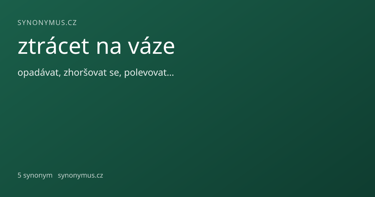 Náhled odkazu: ztrácet na váze