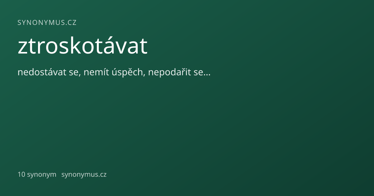 Náhled odkazu: ztroskotávat