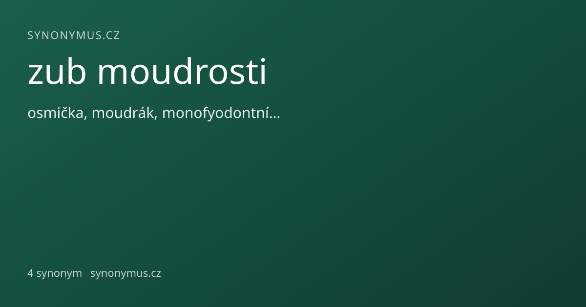 Náhled odkazu: zub moudrosti