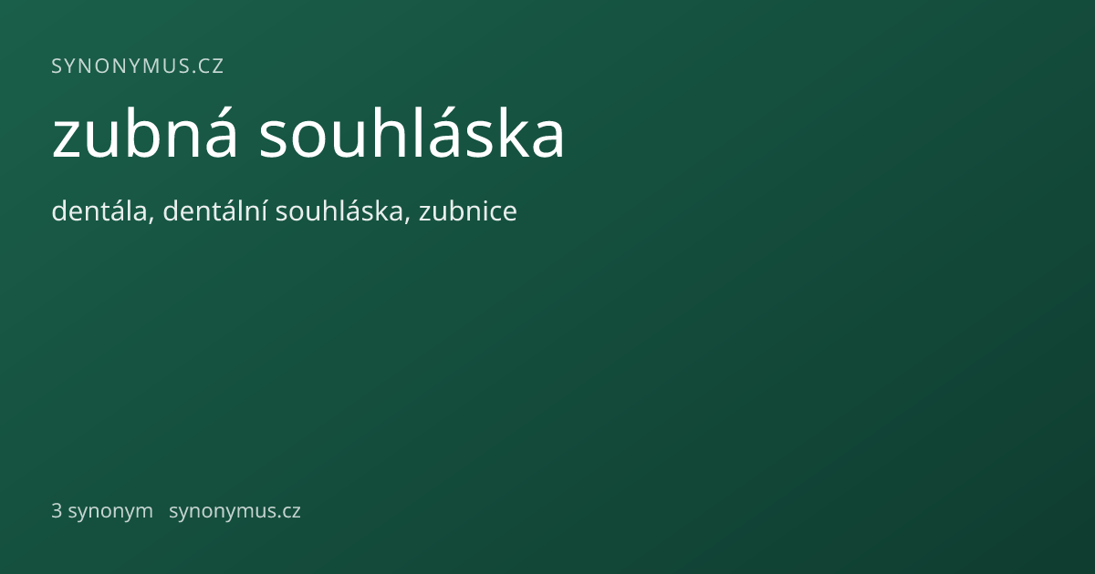 Náhled odkazu: zubná souhláska