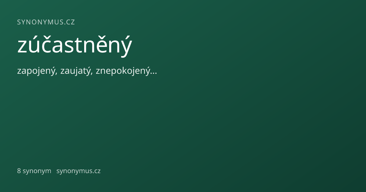 Náhled odkazu: zúčastněný