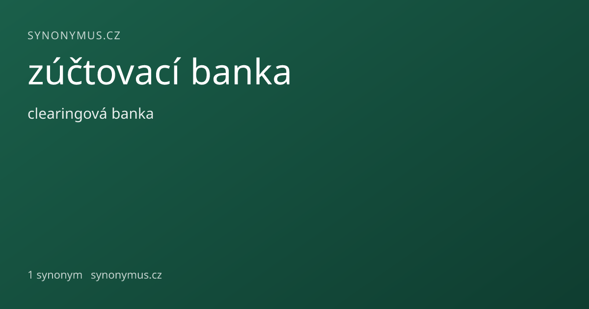 Náhled odkazu: zúčtovací banka