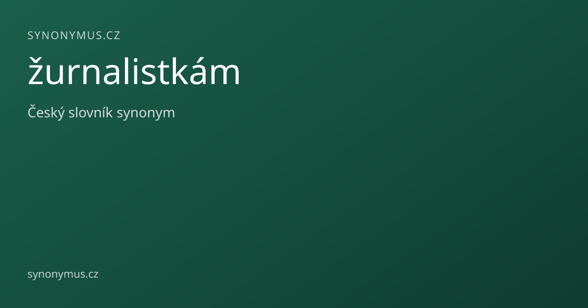 Náhled odkazu: žurnalistkám